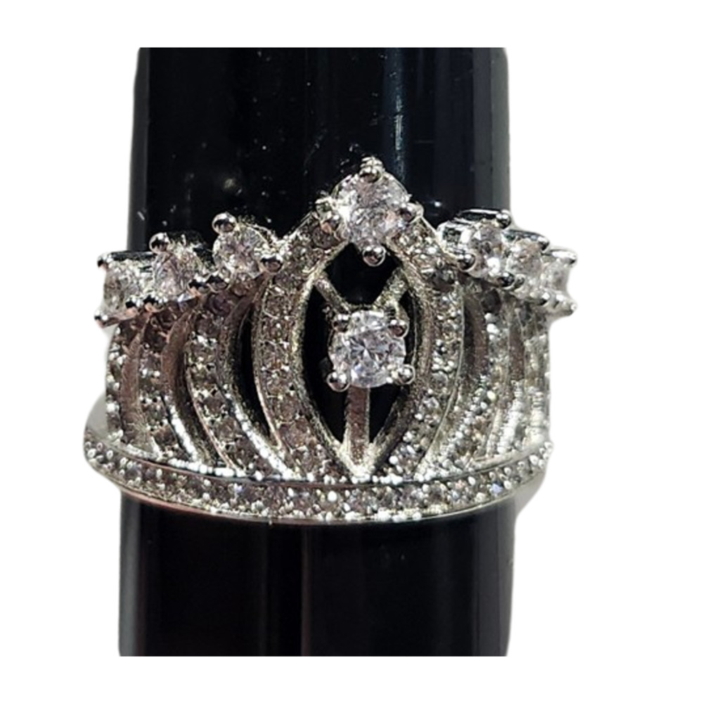 Sterling Silver Crown Ring Size 10